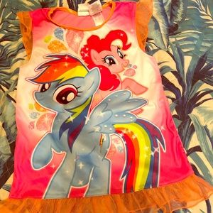 MY LITTLE PONY RAINBOW DASH PAJAMA TOP GIRLS 10/12